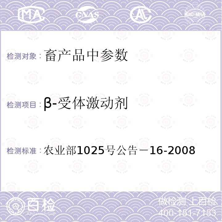 β-受体激动剂 动物尿液中盐酸克仑特罗残留检测气相色谱－质谱法