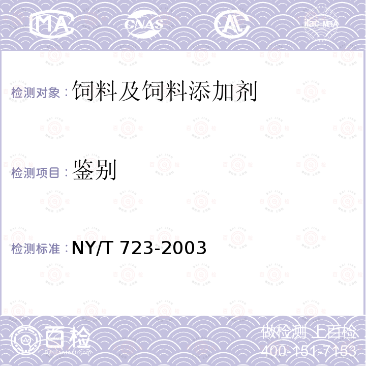 鉴别 饲料级碘酸钾 NY/T 723-2003