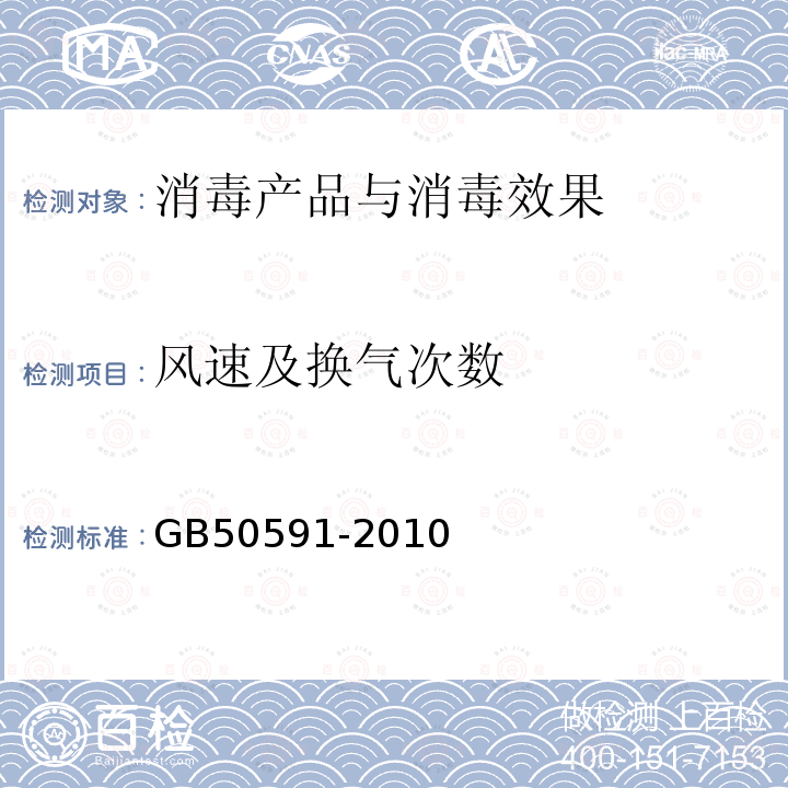 风速及换气次数 洁净室施工及验收规范 附录E