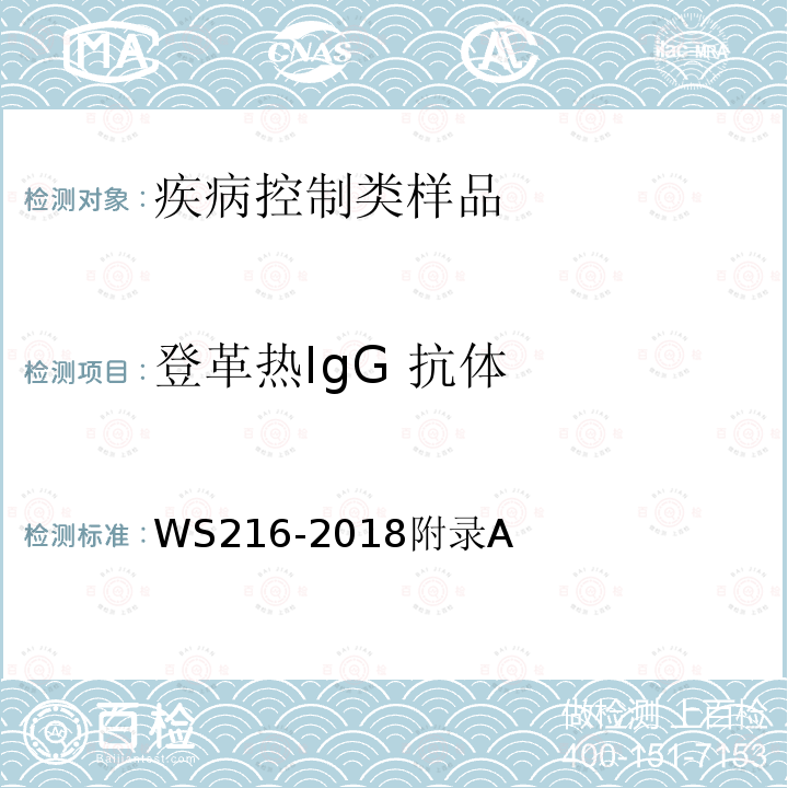 登革热IgG 抗体 登革热诊断标准