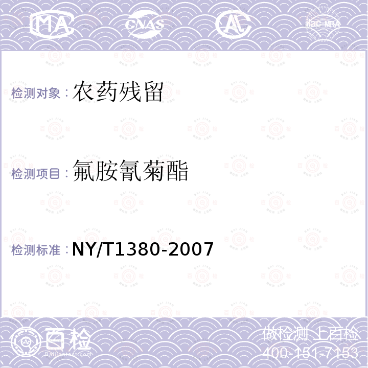 氟胺氰菊酯 蔬菜、水果中51種農(nóng)藥多殘留的測(cè)定
氣相色譜-質(zhì)譜法