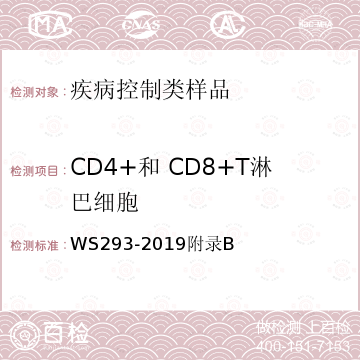 CD4+和 CD8+T淋巴细胞 艾滋病和艾滋病病毒感染诊断