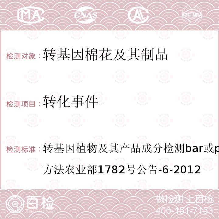 轉化事件 轉基因植物及其產品成分檢測 抗蟲耐除草劑棉花LLcotton25及其衍生品種定性PCR方法 農業部1485號公告-10-2010