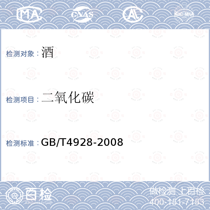 二氧化碳 啤酒分析方法