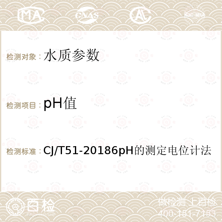 pH值 城镇污水水质标准检验方法