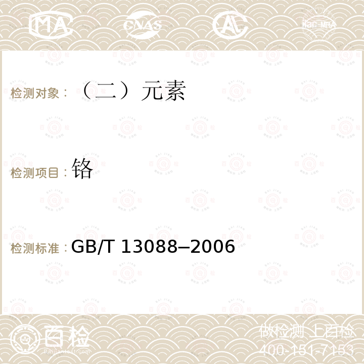 铬 饲料中铬的测定方法 GB/T 13088─2006