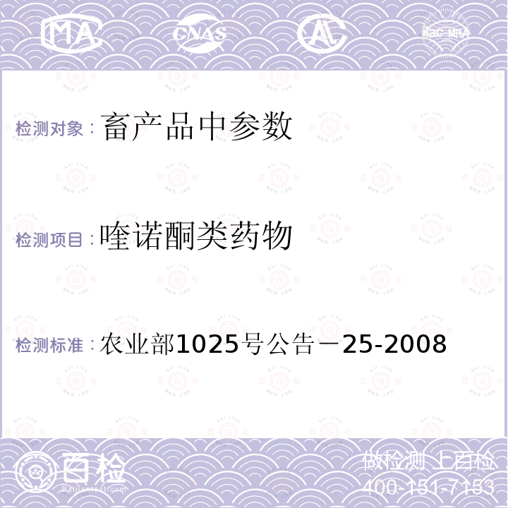 喹诺酮类药物 动物源食品中恩诺沙星残留检测酶联免疫吸附法