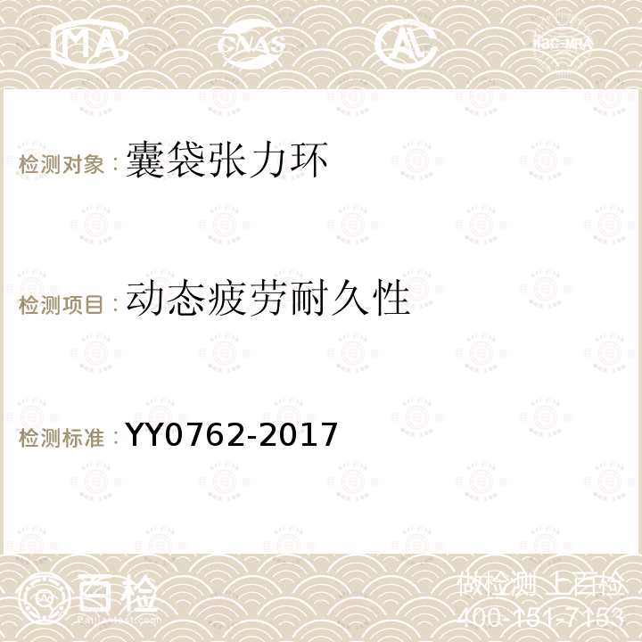 动态疲劳耐久性 眼科光学囊袋张力环