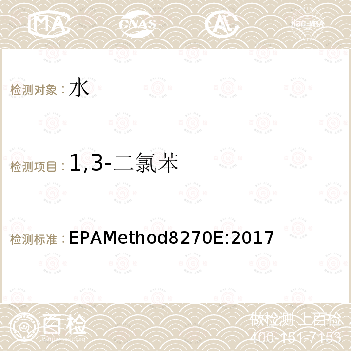 1,3-二氯苯 气质联用仪测试半挥发性有机化合物