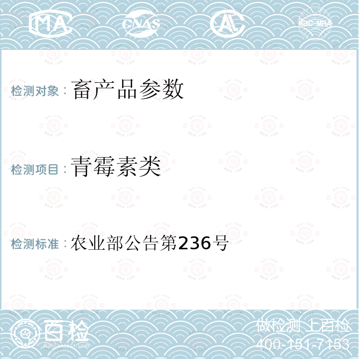 青霉素类 动物源食品中青霉素抗生素残留检测方法（牛奶） 微生物法