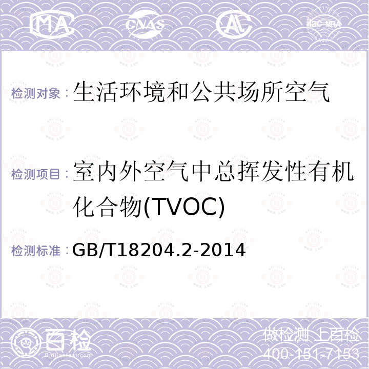 室內(nèi)外空氣中總揮發(fā)性有機(jī)化合物(TVOC) 公共場所衛(wèi)生檢驗(yàn)方法 第2部分：化學(xué)污染物