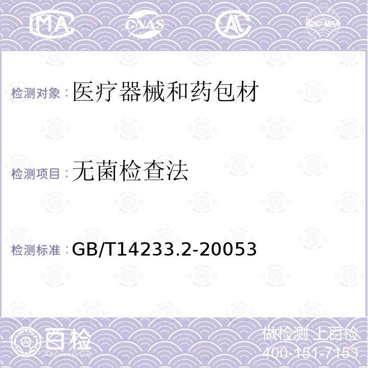 无菌检查法 医用输液、输血、注射器具检验方法 第2部分：生物学试验方法