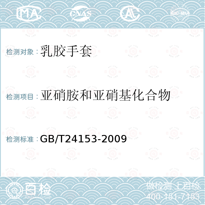 亚硝胺和亚硝基化合物 GB/T 24153-2009 橡胶及弹性体材料 N-亚硝基胺的测定