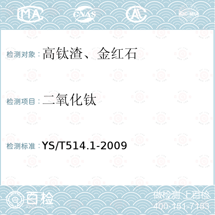 二氧化钛 高钛渣、金红石化学分析方法 第1部分：二氧化钛量的测定 硫酸铁铵滴定法