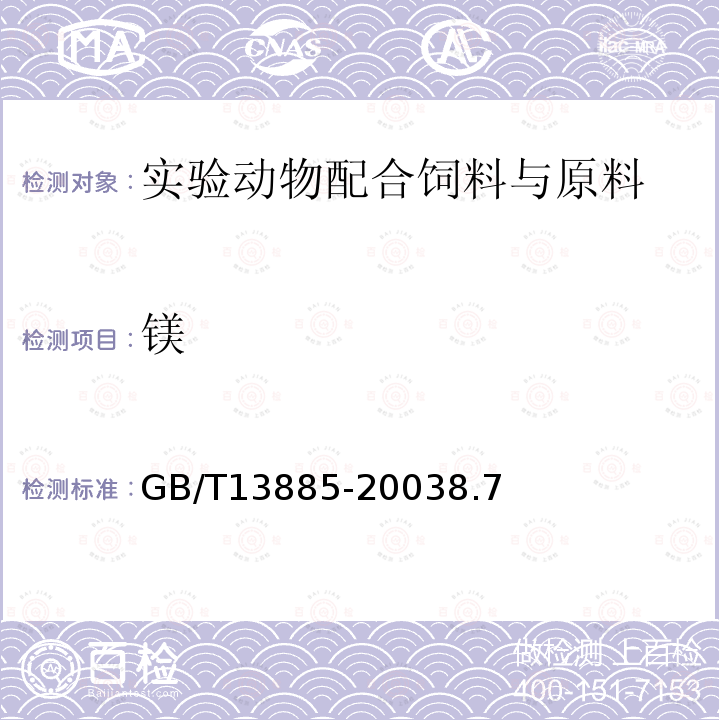 镁 饲料中钙、铜、铁、镁、锰、钾、钠和锌的测定