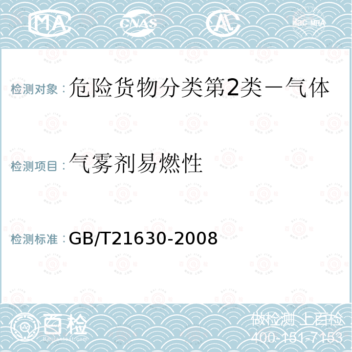 气雾剂易燃性 危险品 喷雾剂点燃距离试验方法