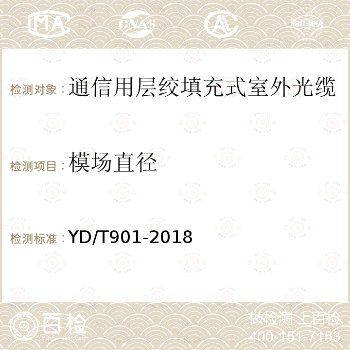 模场直径 通信用层绞填充式室外光缆