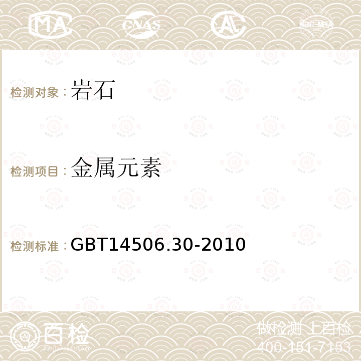 金屬元素 硅酸鹽巖石化學分析方法 第30部分：44個元素量測定