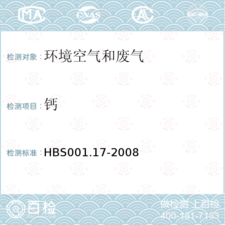 钙 大气颗粒物中镉镍铜锌等的测定