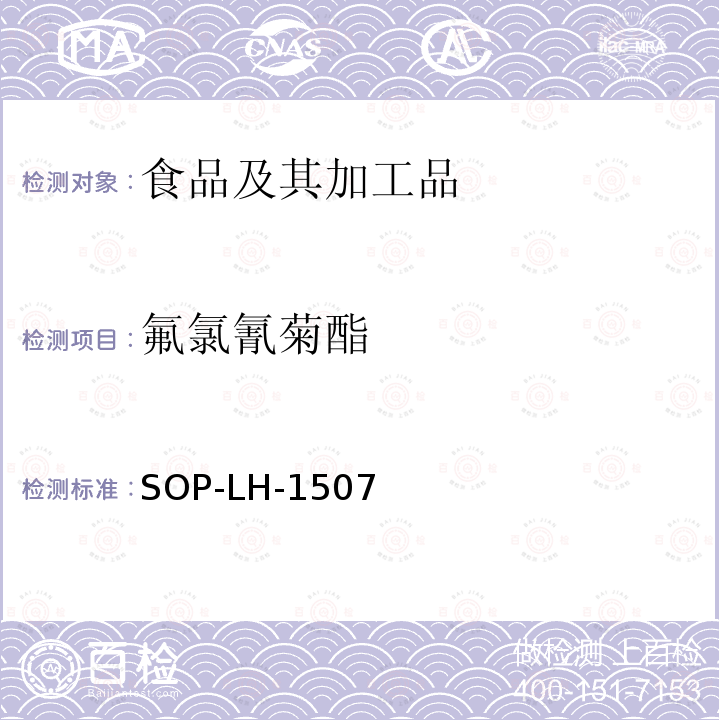 氟氯氰菊酯 食品中多种农药残留的筛查测定方法—气相（液相）色谱/四级杆-飞行时间质谱法