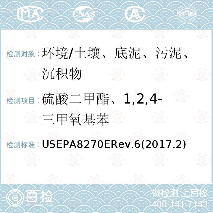 硫酸二甲酯、1,2,4-三甲氧基苯 半挥发性有机化合物的测定 气相色谱-质谱法