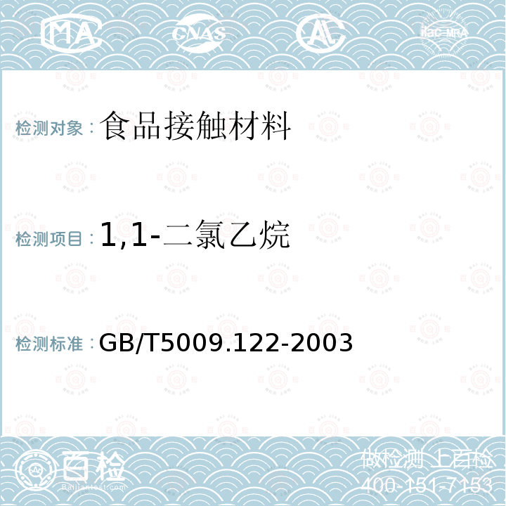 1,1-二氯乙烷 食品容器、包装材料用聚氯乙烯树脂及成型品中残留1,1-二氯乙烷的测定