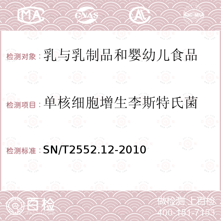 单核细胞增生李斯特氏菌 乳及乳制品卫生微生物学检验方法 第12部分：单核细胞增生李斯特氏菌检测与计数