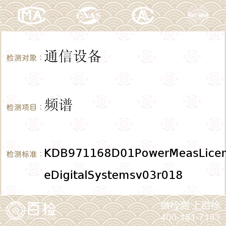 频谱 KDB971168D01PowerMeasLicenseDigitalSystemsv03r018 许可数字发射机认证的测量指南