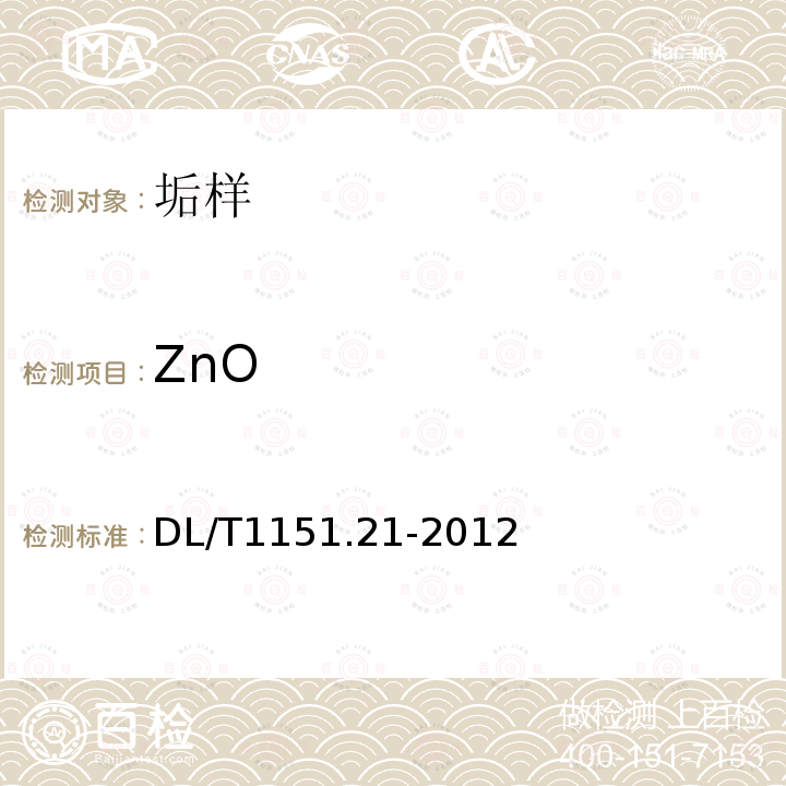 ZnO 火力发电厂垢和腐蚀产物分析方法 第21部分：金属元素的测定—等离子发射光谱法