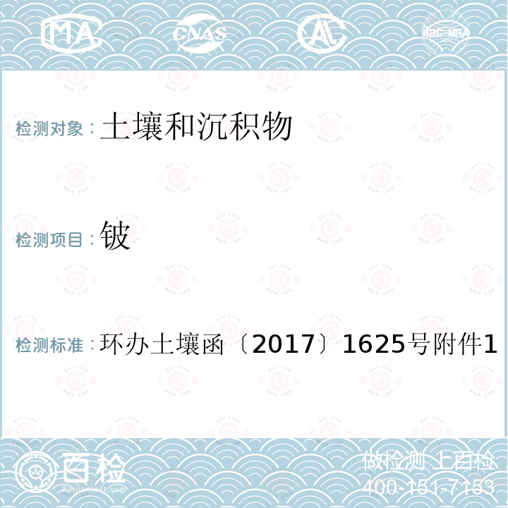 铍 全国土壤污染状况详查土壤样品分析测试方法技术规定 第一部分 16-2 电感耦合等离子体质谱法