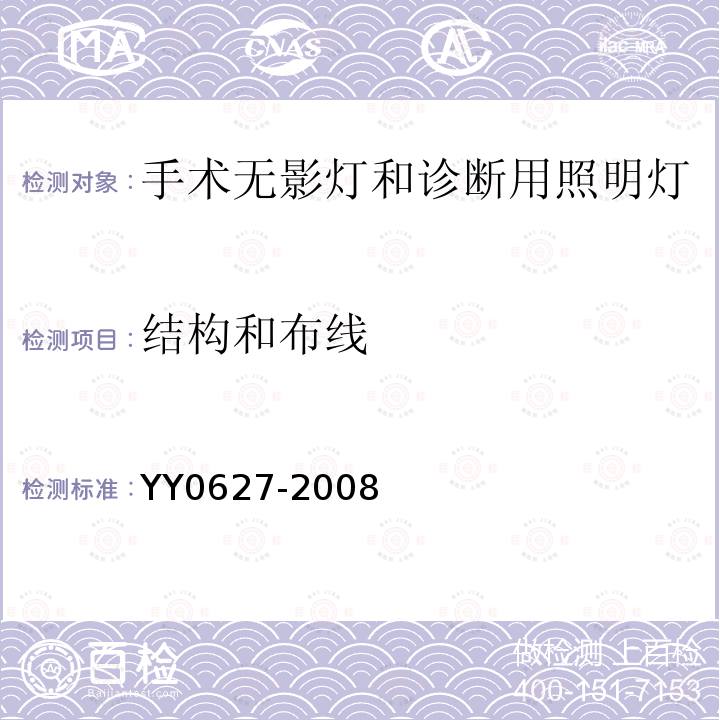 结构和布线 医用电气设备第18部分：手术无影灯和诊断用照明灯安全专用要求