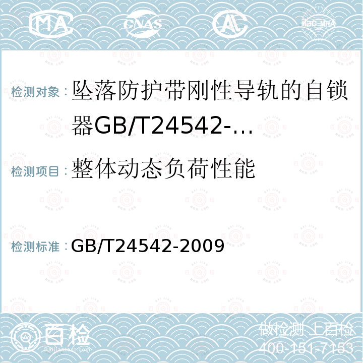 整体动态负荷性能 坠落防护带刚性导轨的自锁器