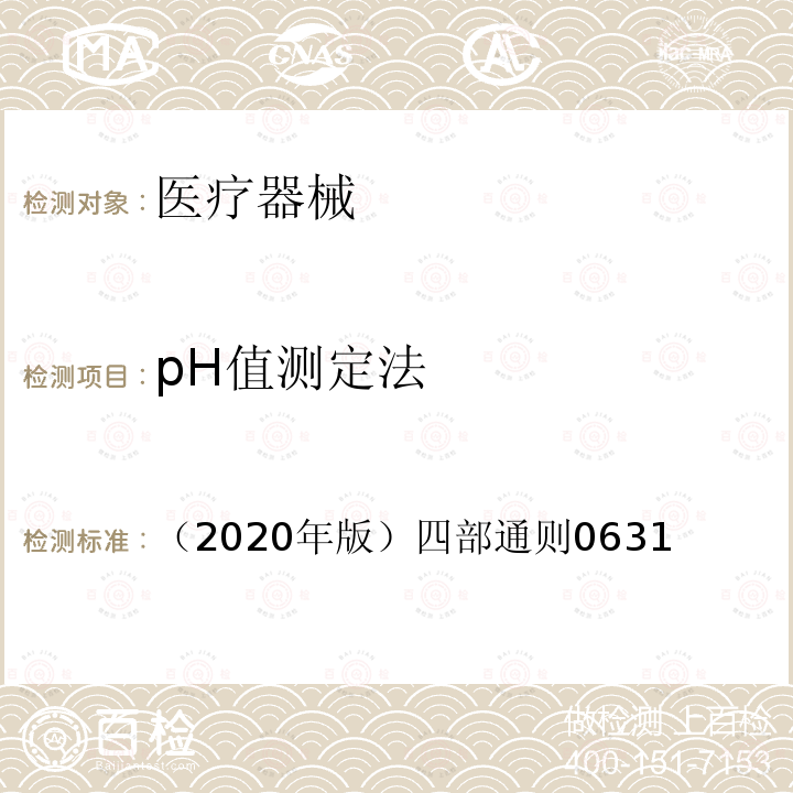pH值测定法 中国药典