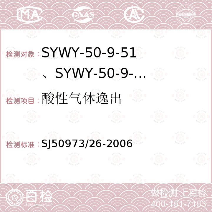 酸性气体逸出 SYWY-50-9-51、SYWY-50-9-52、SYWYZ-50-9-51、SYWYZ-50-9-52、SYWRZ-50-9-51、SYWRZ-50-9-52型物理发泡聚乙烯绝缘柔软同轴电缆详细规范