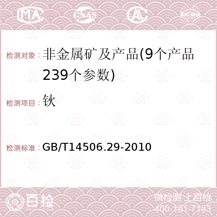 钬 硅酸盐岩石化学分析方法第29部分：稀土等22个元素量测定