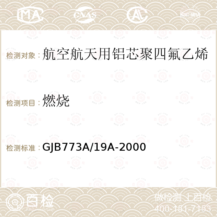 燃烧 航空航天用铝芯聚四氟乙烯/玻璃丝组合绝缘电线电缆详细规范