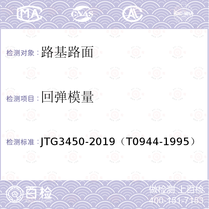 回弹模量 公路路基路面现场测试规程 贝克曼梁测试路基路面回弹模量方法