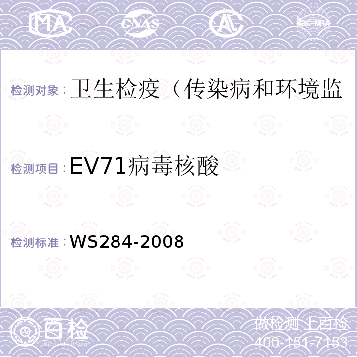 EV71病毒核酸 人感染高致病性禽流感诊断标准