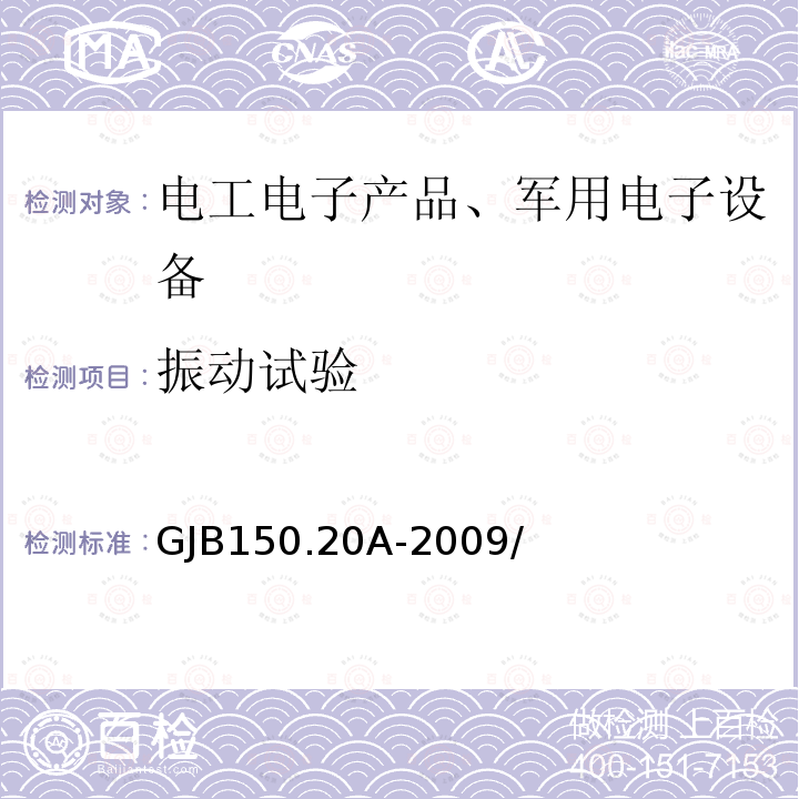 振动试验 军用装备实验室环境试验方法
第20部分：飞机炮振试验 7.2.5