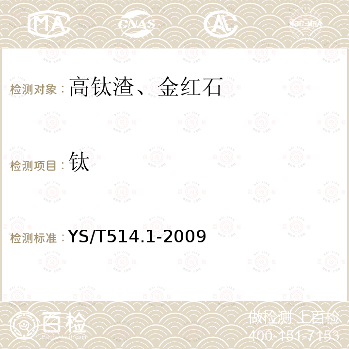 钛 高钛渣、金红石化学分析方法 第1部分 二氧化钛量的测定 硫酸铁铵容量法