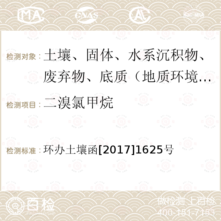 二溴氯甲烷 全国土壤污染状况详查土壤样品分析测试方法技术规定 第二部分4挥发性有机物类