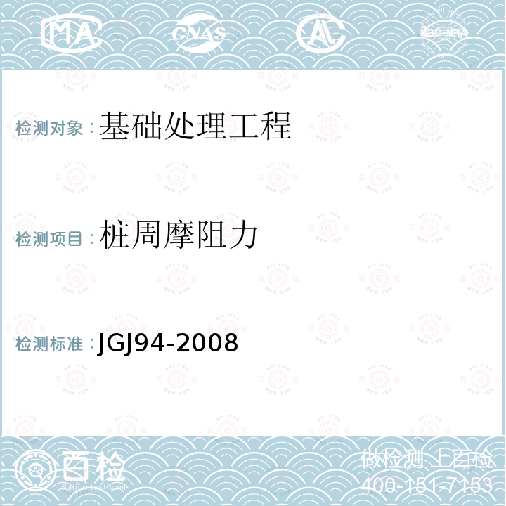 桩周摩阻力 JGJ 94-2008 建筑桩基技术规范(附条文说明)