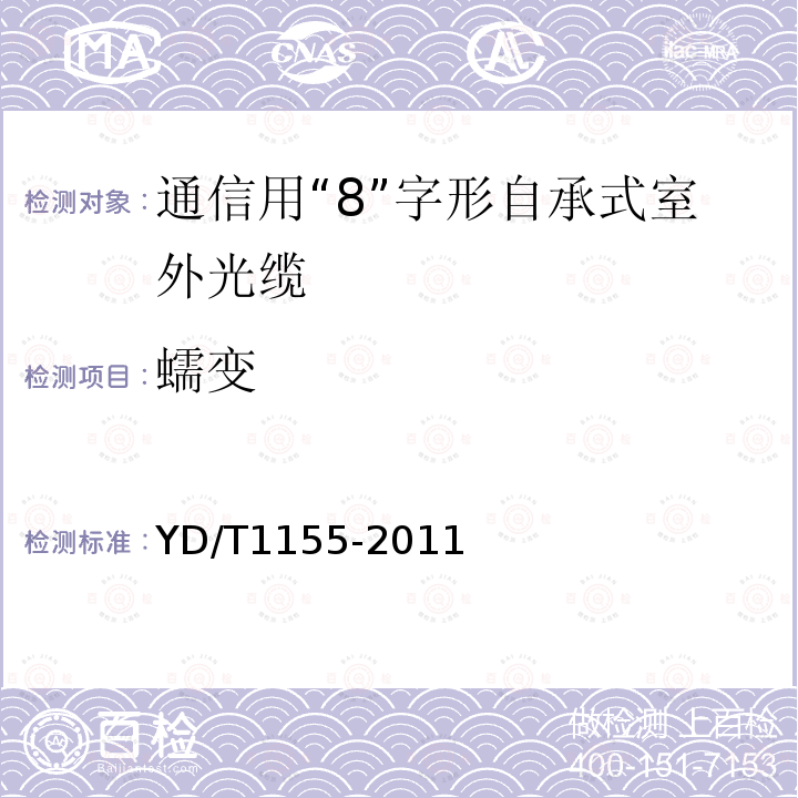 蠕变 通信用“8”字形自承式室外光缆