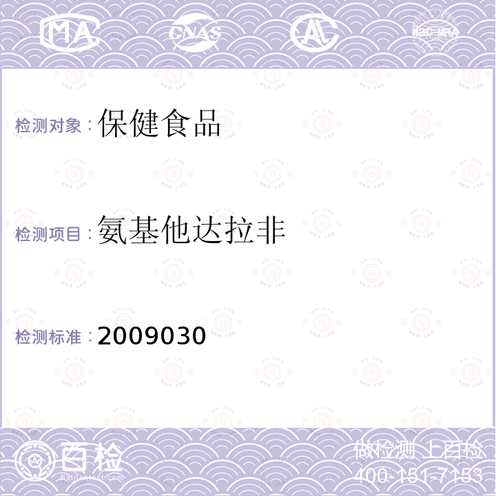 氨基他达拉非 国家食品药品监督管理 局药品检验补充检验方 法和检验项目批准件