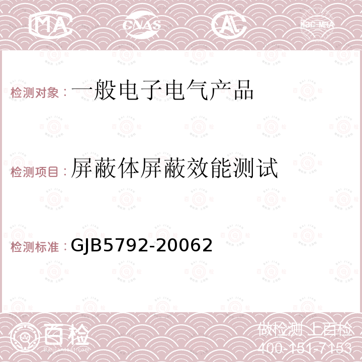 屏蔽体屏蔽效能测试 军用涉密信息系统电磁屏蔽体等级划分和测量方法