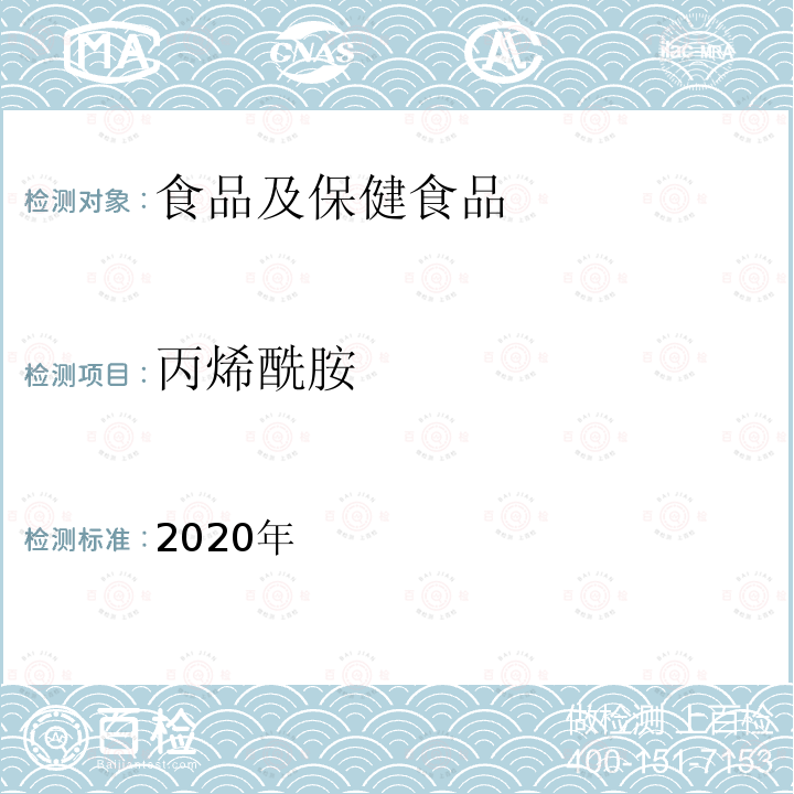 丙烯酰胺 食品中化学污染物及有害因素监测技术手册(2012)-食品中丙烯酰胺LC-MS-MS法测定的标准操作程序