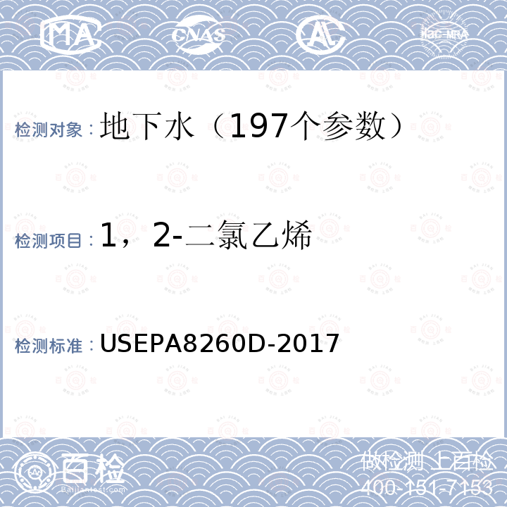 1，2-二氯乙烯 挥发性有机物的测定 吹扫捕集 气相色谱—质谱法