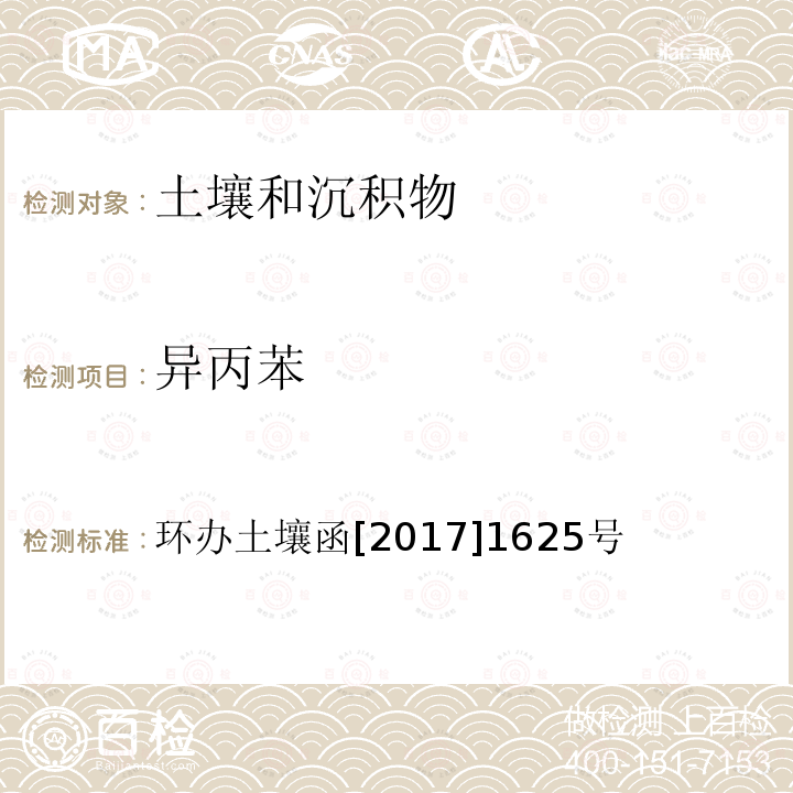 异丙苯 全国土壤污染状况详查 土壤样品分析测试方法技术规定 第二部分 4 挥发性有机物类(VOCs)/4-2 吹扫捕集/气相色谱-质谱法