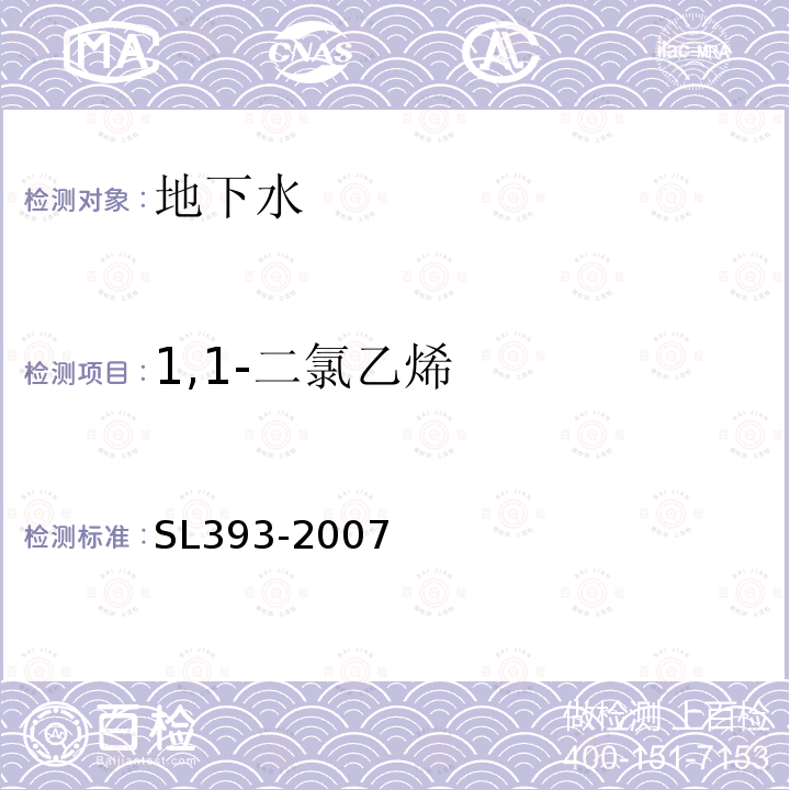 1,1-二氯乙烯 吹扫捕集气相色谱/质谱分析法（GC/MS)测定水中挥发性有机污染物