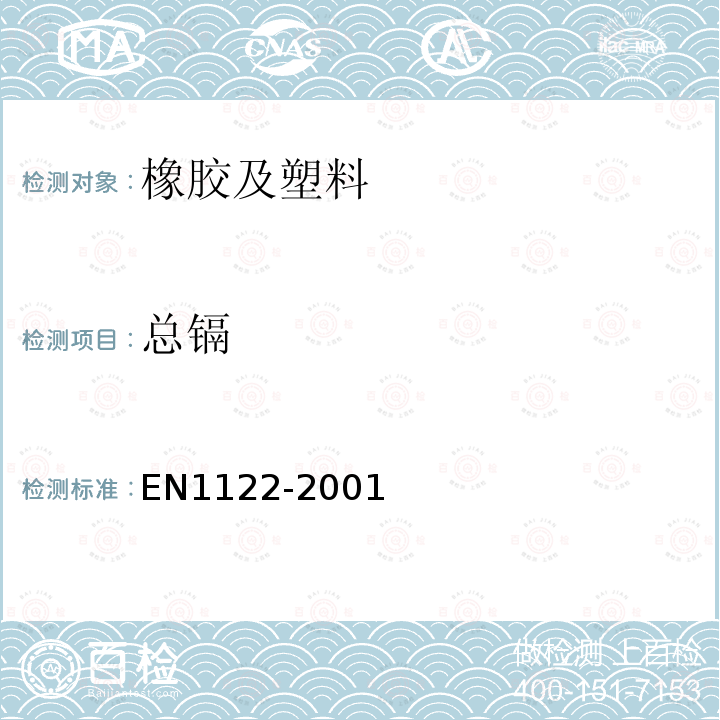 總鎘 塑料 鎘的測定.濕分解法